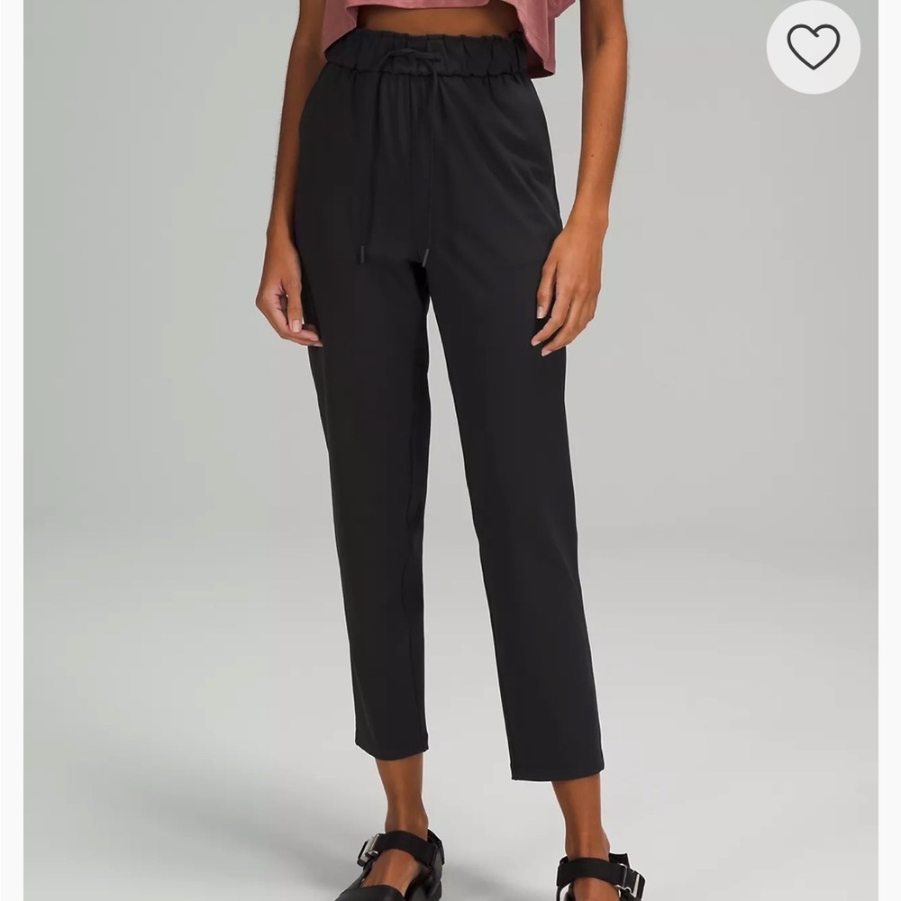 Lululemon Womens Black Stretch High-Rise Pant 7/8 Length, 10